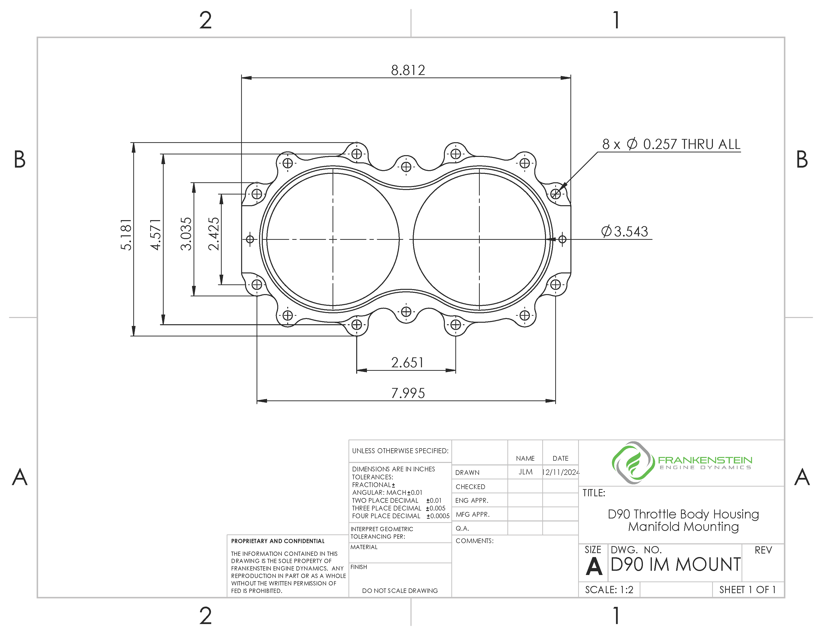Dual 90mm Throttle Body and 3.5" Dual Inlet - Kit